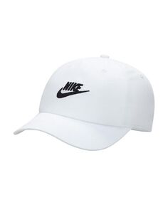 Белая регулируемая шапка Futura Club Performance для мальчиков и девочек Nike, белый