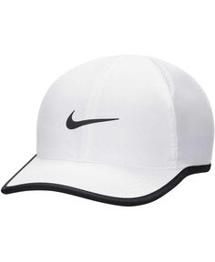 Белая регулируемая шляпа для юношей и девочек с перьями Club Performance Nike, белый