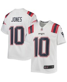 Белая игровая майка Big Boys Mac Jones New England Patriots Nike, белый