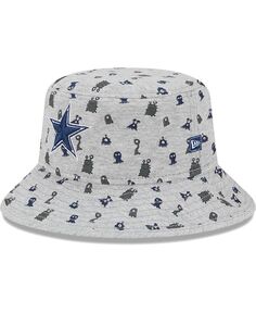 Серая шляпа-ведро Dallas Cowboys Critter для маленьких мальчиков и девочек New Era, серый