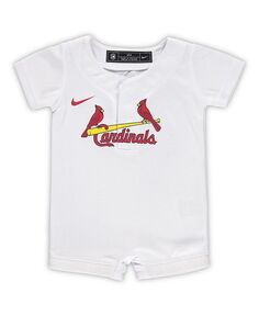 Белый комбинезон из джерси St. Louis Cardinals для новорожденных Nike, белый