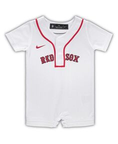 Белый трикотажный комбинезон Boston Red Sox для новорожденных Nike, белый