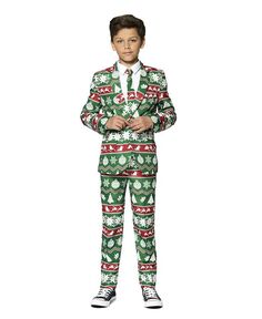 Северный рождественский костюм для больших мальчиков Suitmeister, зеленый