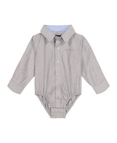 Серая рубашка на пуговицах из шамбре для мальчиков-младенцев Andy &amp; Evan, серый