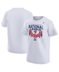 Белая футболка с логотипом Big Boys Philadelphia Phillies 2022 Национальной лиги чемпионов в раздевалке Fanatics, белый