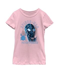 Синий костюм для девочек, детская футболка Человек-паук: нет пути домой Marvel, розовый