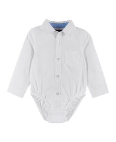 Белая рубашка на пуговицах из поплина для мальчиков-младенцев Andy &amp; Evan, белый