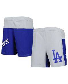 Серые эластичные шорты Los Angeles Dodgers для мальчиков и девочек Big Boys and Girls 7th Inning Outerstuff, серый