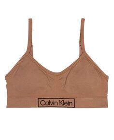 Бесшовный укороченный бюстгальтер со сборками для больших девочек Calvin Klein, коричневый