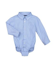 Синяя рубашка на пуговицах из шамбре для мальчиков-младенцев Andy &amp; Evan, синий