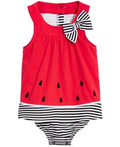 Солнцезащитный костюм арбуза для маленьких девочек First Impressions, красный