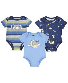 Боди Baby Boys Sleeping Under The Stars, упаковка из 3 шт. Levi&apos;s, мультиколор Levis