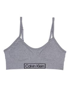 Бесшовный укороченный бюстгальтер со сборками для больших девочек Calvin Klein, серый