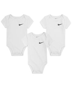 Боди Mini Me Essential для мальчиков и девочек, 3 шт. Nike, белый