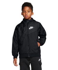 Спортивная куртка Windrunner для мальчиков Nike, черный