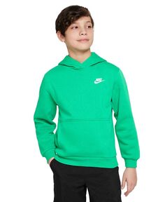 Спортивная одежда Флисовый пуловер с капюшоном Big Kids Club Nike, зеленый