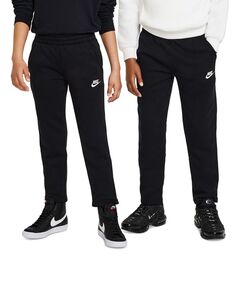 Спортивная одежда для больших детей Клубные флисовые брюки с открытым подолом Nike, черный
