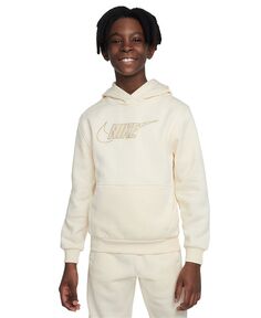 Спортивная одежда Флисовая толстовка Big Kids Club Nike, коричневый/бежевый
