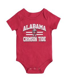 Боди в полоску Crimson Alabama Crimson Tide Core для новорожденных и младенцев для мальчиков и девочек Colosseum, красный