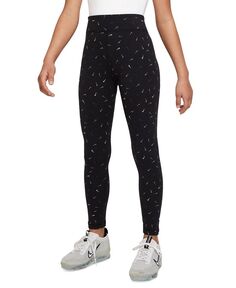 Спортивная одежда Леггинсы Essential со средней посадкой для девочек Nike, черный