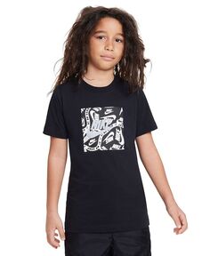 Спортивная футболка свободного кроя с логотипом Big Kids Nike, черный