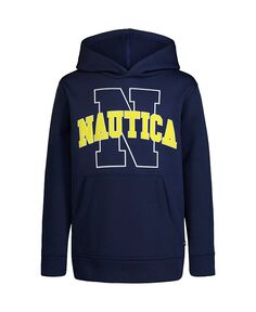 Твердый пуловер с длинными рукавами Old School, толстовка с капюшоном Nautica, синий