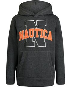 Твердый пуловер с длинными рукавами Old School, толстовка с капюшоном Nautica, серый