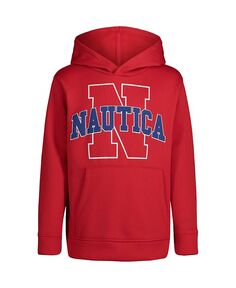 Твердый пуловер с длинными рукавами Old School, толстовка с капюшоном Nautica, красный