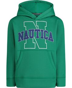 Твердый пуловер с длинными рукавами Old School, толстовка с капюшоном Nautica, зеленый