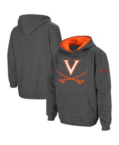 Темно-серый пуловер с большим логотипом Big Boys Virginia Cavaliers Stadium Athletic, серый