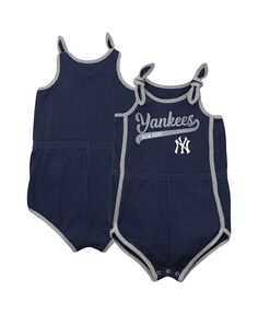 Темно-синее боди New York Yankees Hit and Run для девочек-подростков Outerstuff, синий