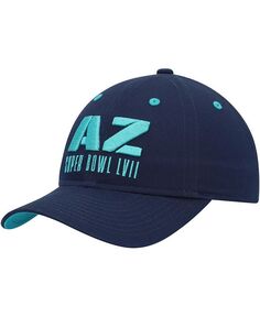 Темно-синяя регулируемая шляпа с напуском для юношей и девочек Super Bowl LVII Outerstuff, синий