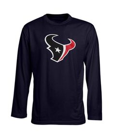 Темно-синяя футболка с длинными рукавами и логотипом команды Houston Texans Team для мальчиков и девочек дошкольного возраста Outerstuff, синий