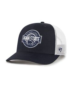 Темно-синяя регулируемая шапка для больших мальчиков и девочек Penn State Nittany Lions Scramble Trucker &apos;47 Brand, синий