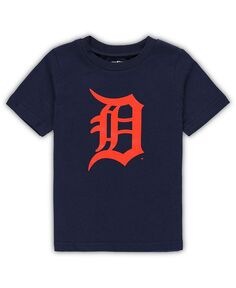 Темно-синяя футболка с основным логотипом команды Detroit Tigers Team Crew для новорожденных Outerstuff, синий