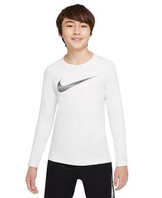Теплая футболка стандартного кроя с длинными рукавами и логотипом для мальчиков Pro Nike, мультиколор