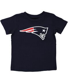 Темно-синяя футболка с логотипом команды New England Patriots для мальчиков и девочек дошкольного возраста Outerstuff, синий