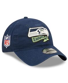 Темно-синяя регулируемая шапка Little Boys and Girls College Seattle Seahawks 2022 Sideline 9TWENTY New Era, синий