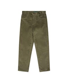 Тканые вельветовые брюки классического кроя для больших мальчиков Brooks Brothers, зеленый