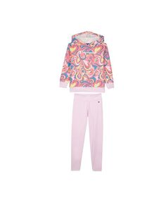 Толстовка с капюшоном Little Girls Power Blend и леггинсы с оригинальным принтом, комплект из 2 предметов Champion, розовый