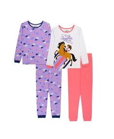 Топ и пижама для маленьких девочек, комплект из 4 предметов Spirit, мультиколор
