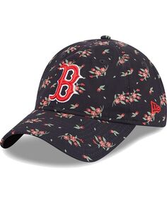 Гибкая кепка Big Boys and Girls Navy Boston Red Sox Bloom 9Twenty New Era, синий