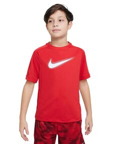 Тренировочная футболка с логотипом Big Boys Dri-FIT Multi+ Nike, красный