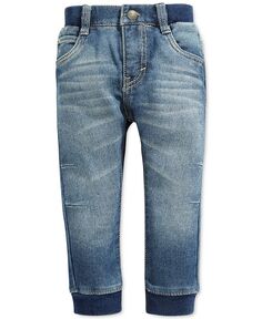 Вязаные джинсовые брюки-джоггеры для маленьких мальчиков Levi&apos;s, синий Levis