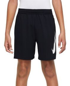 Тренировочные шорты с графическим рисунком Big Boys Multi Dri-FIT Nike, черный
