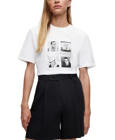 Гендерно-нейтральная футболка с фотографией BOSS X Keith Haring Hugo Boss, белый