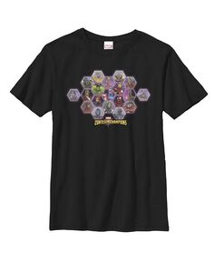 Детская футболка Contest of Champions Honeycomb для мальчиков Marvel, черный