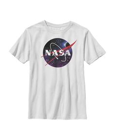 Детская футболка Eclipse Classic с логотипом для мальчиков NASA, белый