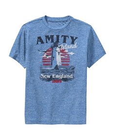 Детская футболка Boy&apos;s Jaws Amity Island Tourist Lighthouse NBC Universal, синий