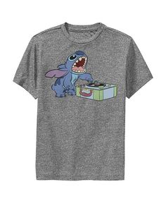 Детская футболка Stitch DJ Record Scratch Master Disney, серый